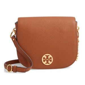 Tory Burch Everly Leather Flap Saddle Bag